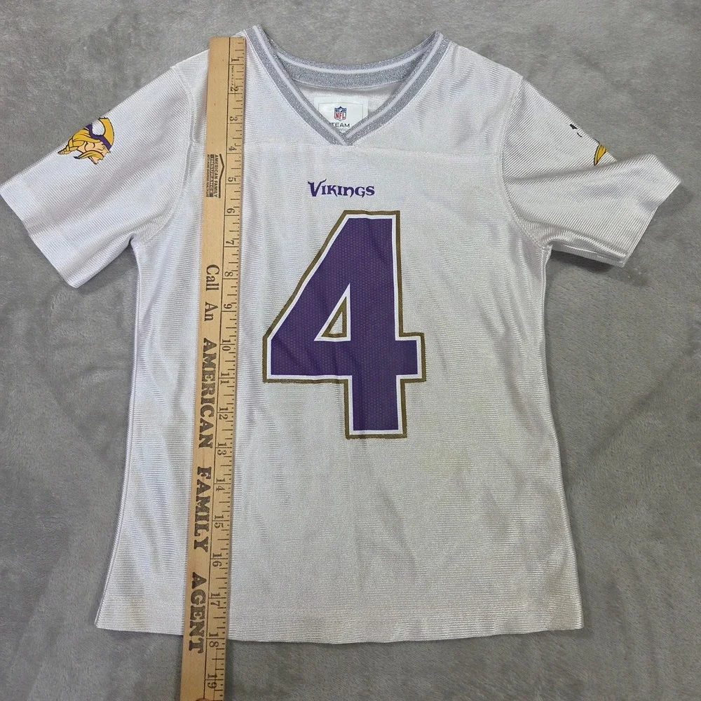 NFL Team Apparel Girls Minnesota Vikings Dalvin Cook 4 Jersey White XS 4/5